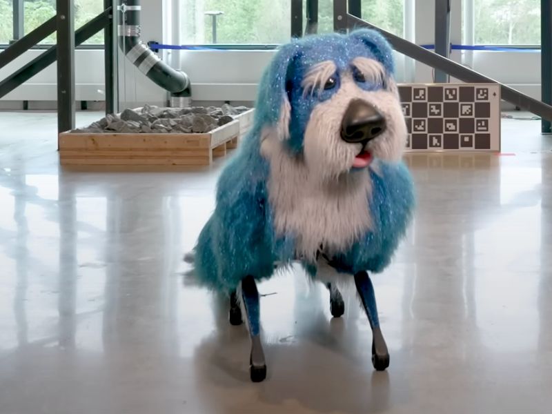 Boston Dynamics’ creepy robotic canine dances in sparkly blue costume