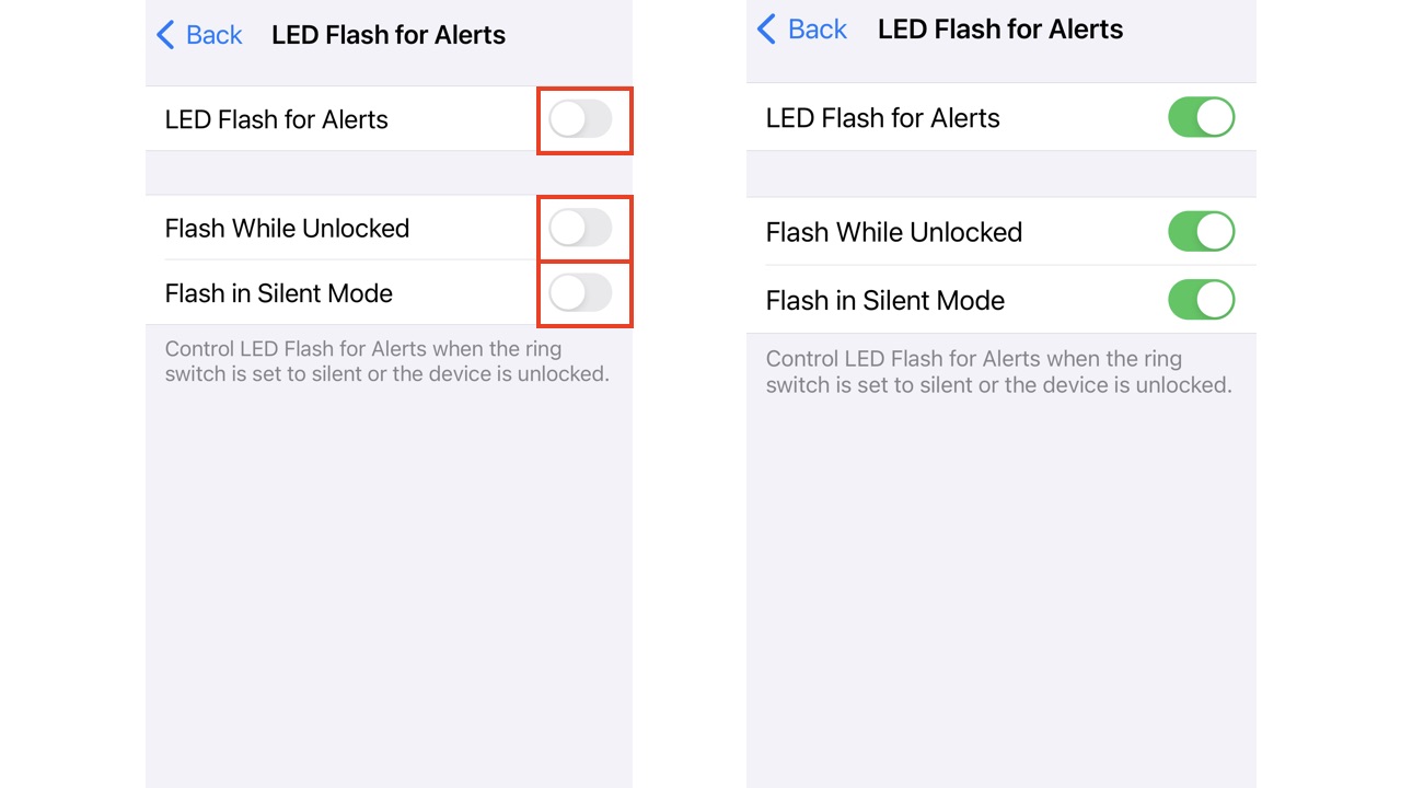 Set up your iPhone to flash an LED light for calls or notifications 