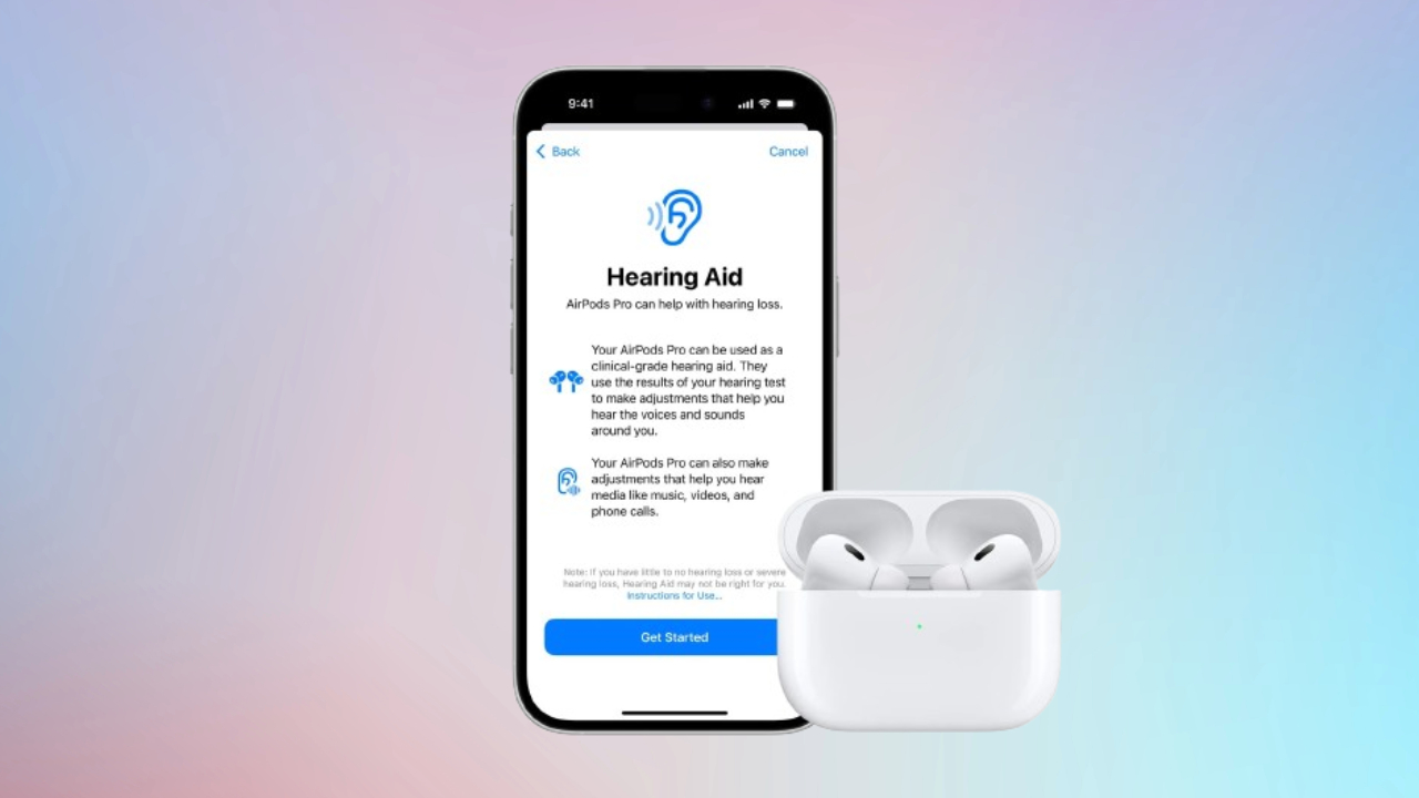 Hearing aid feature on the AirPods Pro 2