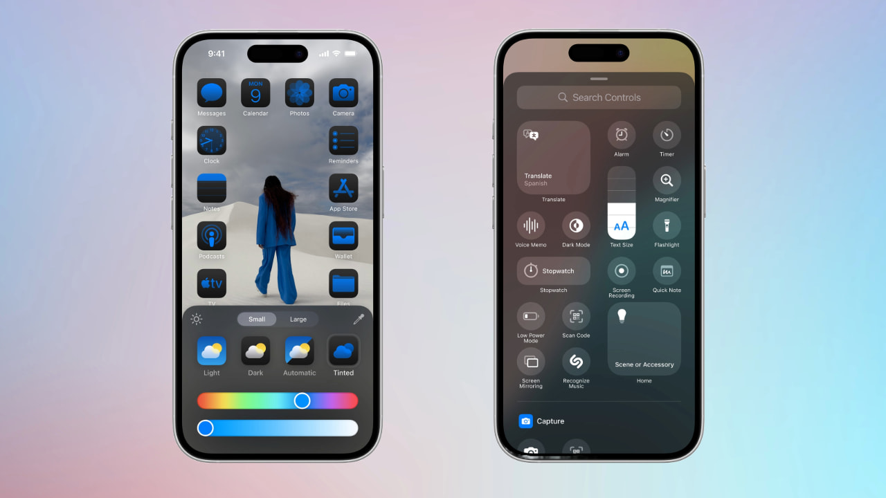 iOS 18 home screen customization changes.