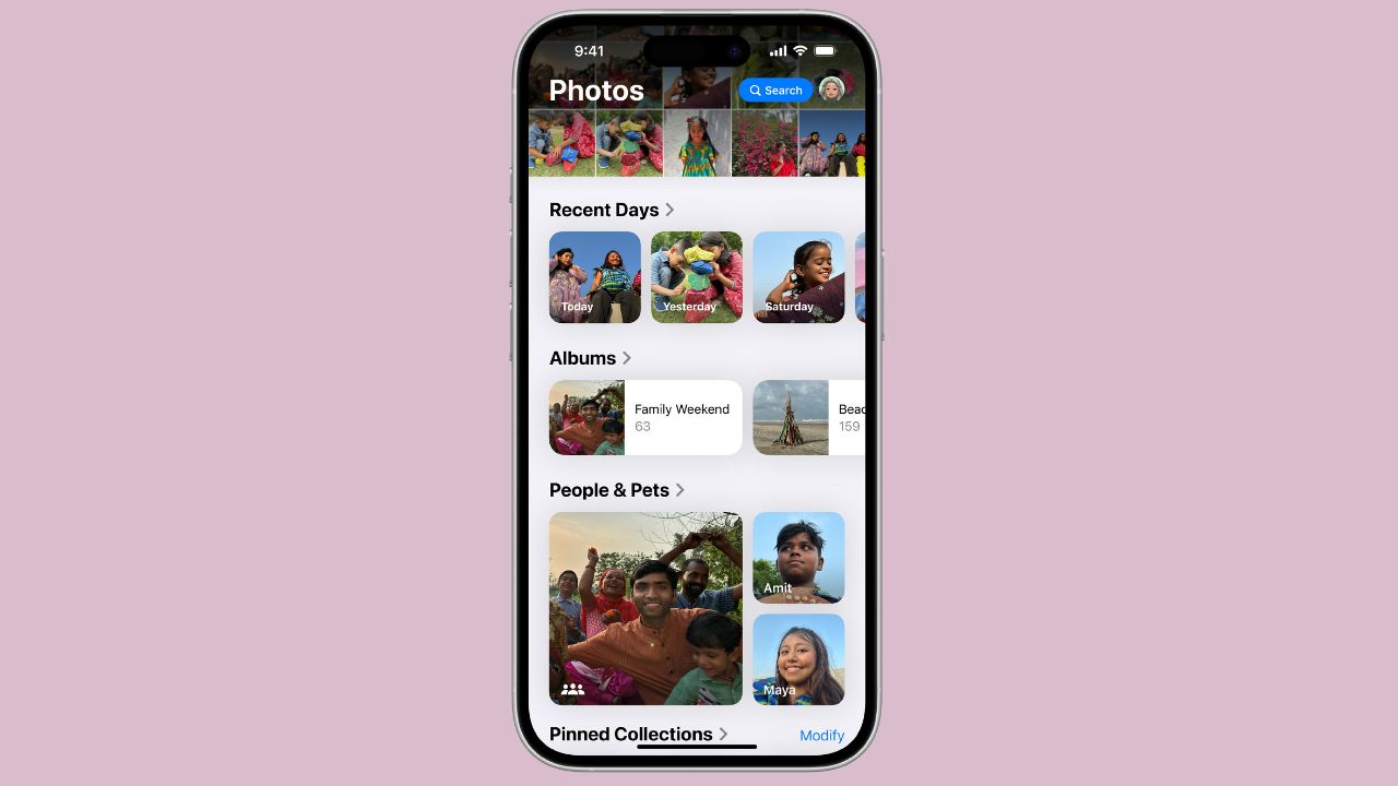 Image of Photos app on iPhone 