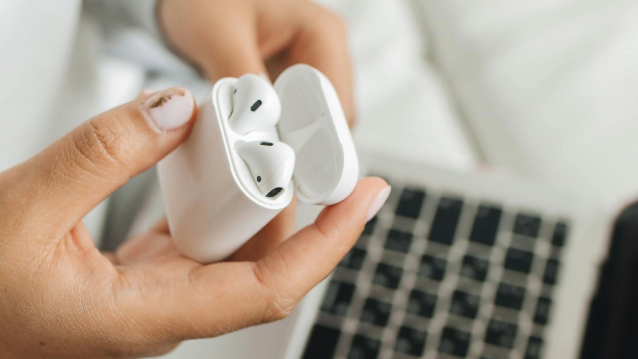 Hands-on image of AirPods Pro.