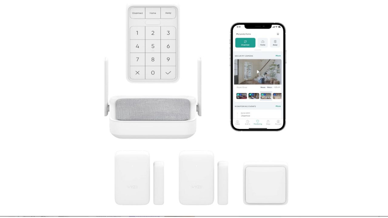 Image of Wyze hub and sensors