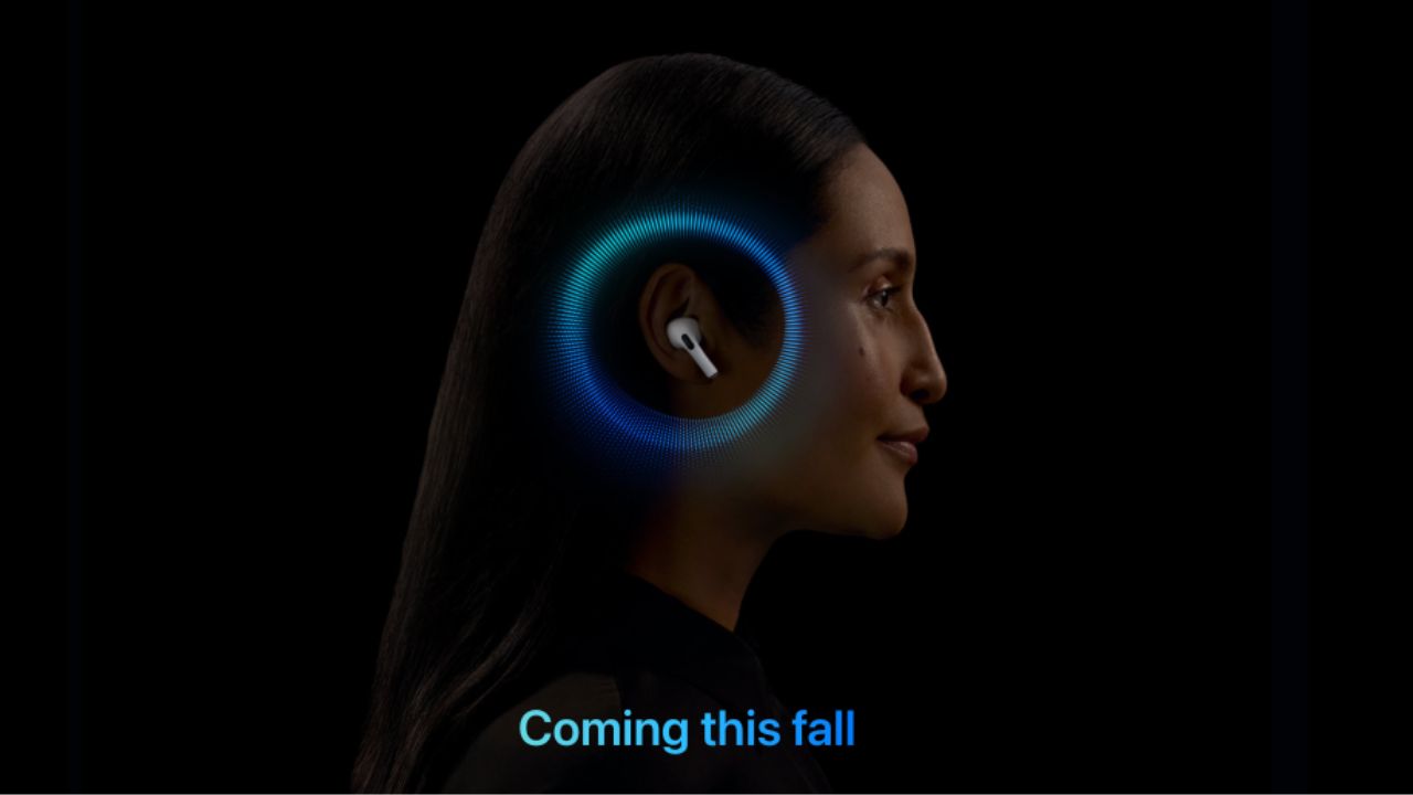 Image of a woman wearing the Apple AirPods Pro 2 