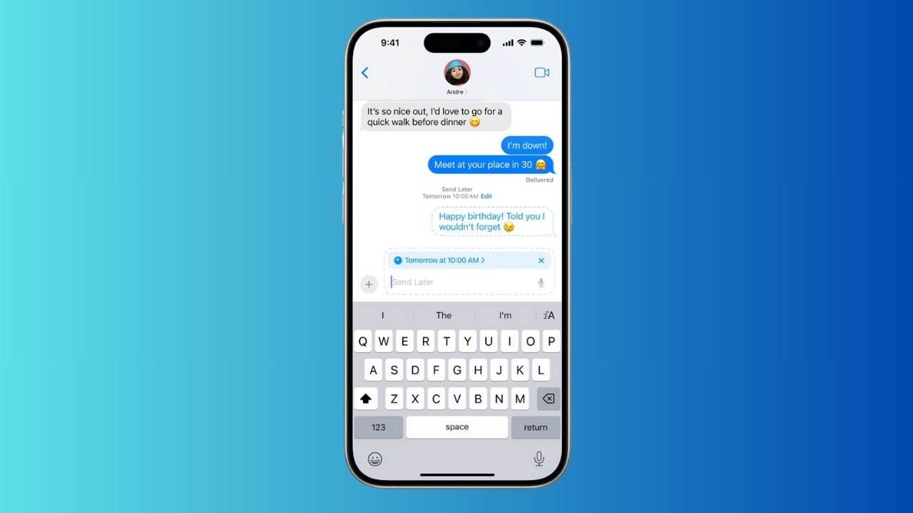 Send later feature in iOS 18 on iPhone 