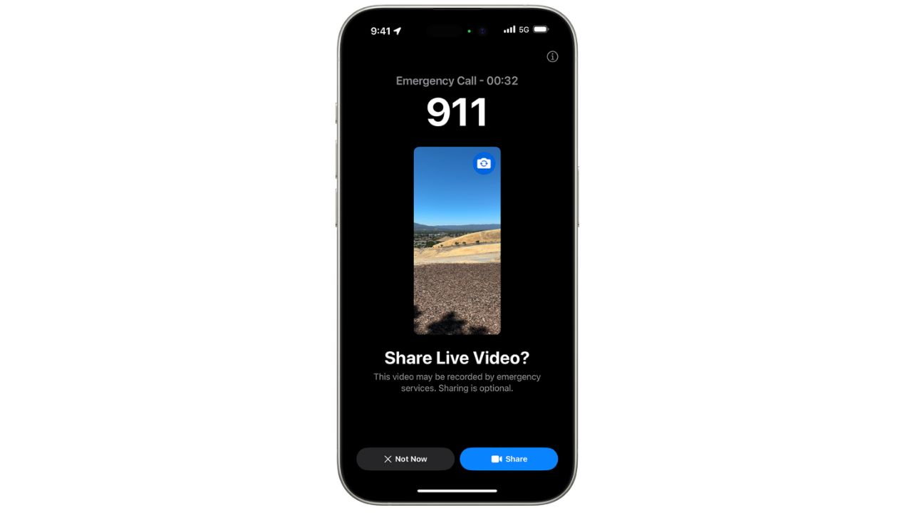 Emergency SOS Live Video on iPhone 