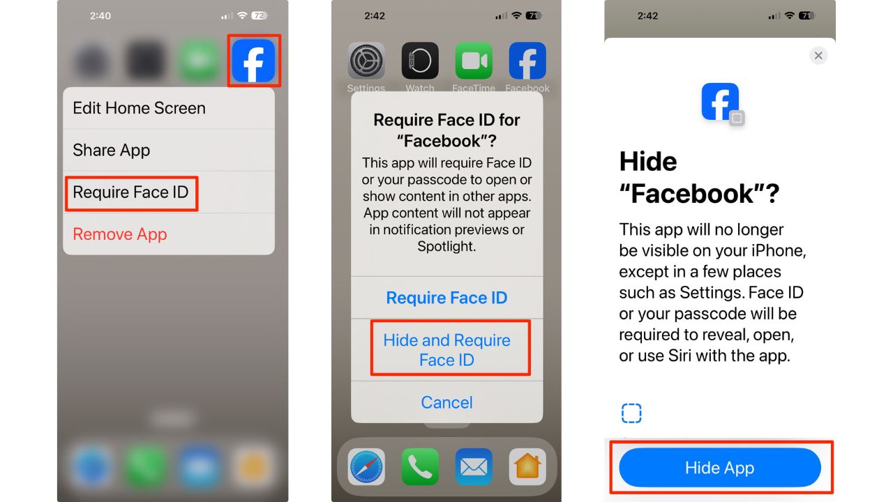 Steps to hide your apps in iOS18 on iPhone 