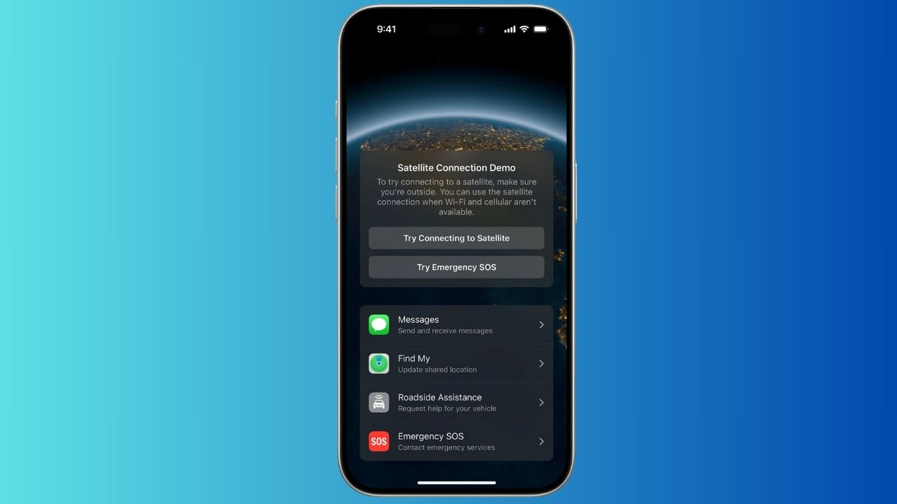 Satellite Messaging in iOS 18 on iPhone 