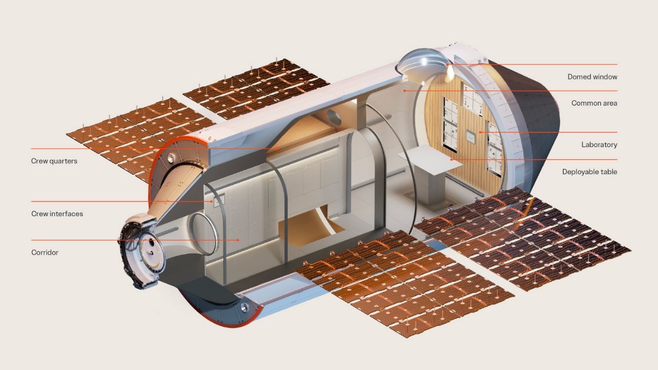 Exterior of Haven-1 commercial space station 