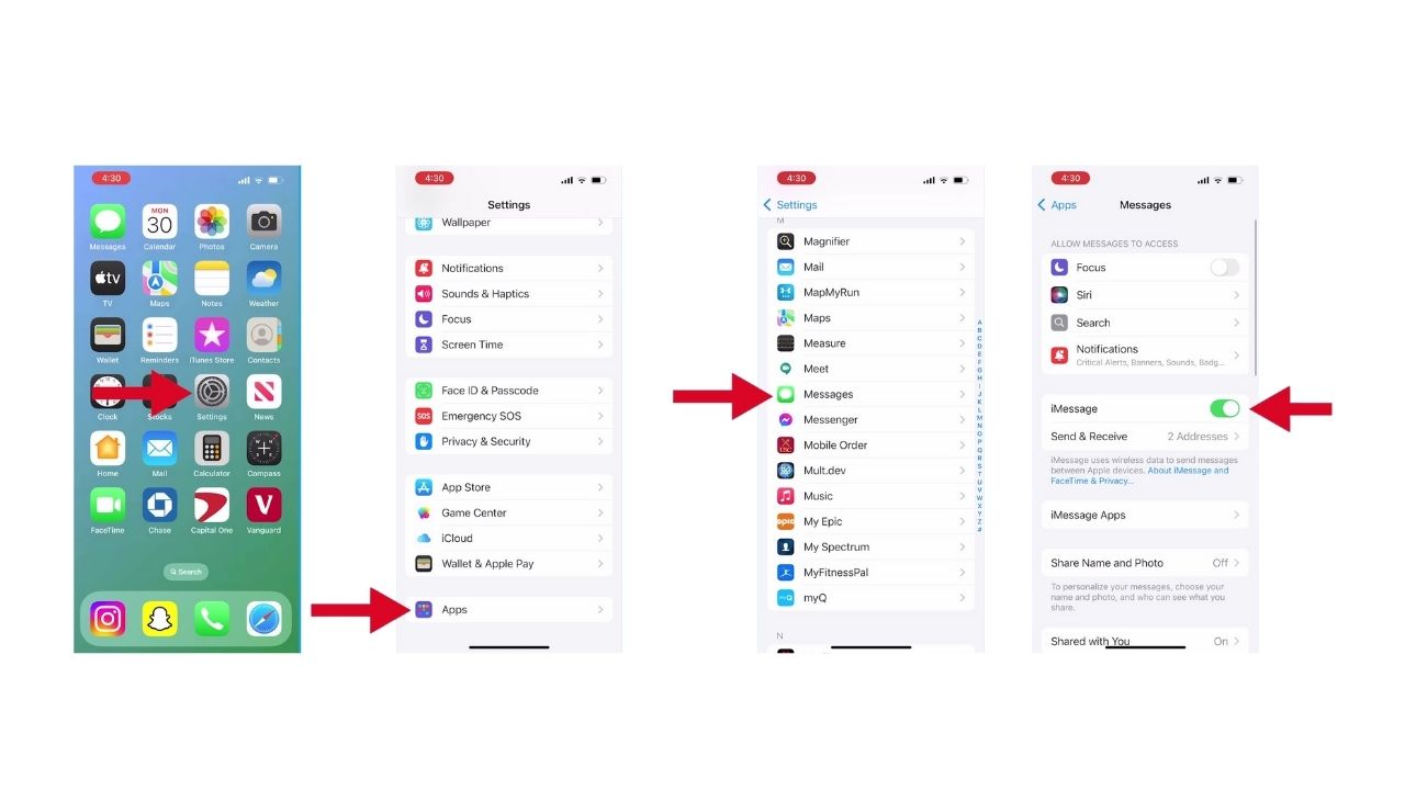 Steps to set up satellite messaging in iOS 18 on iPhone 