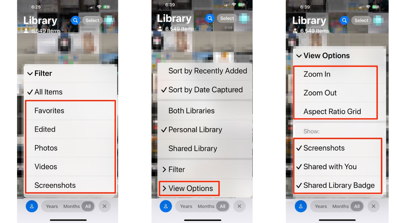 Sort or filter your photos in iOS 18 on iPhone 