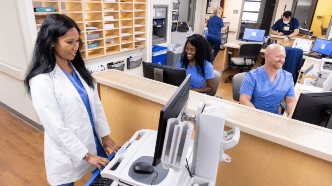 Doctors working in a hospital