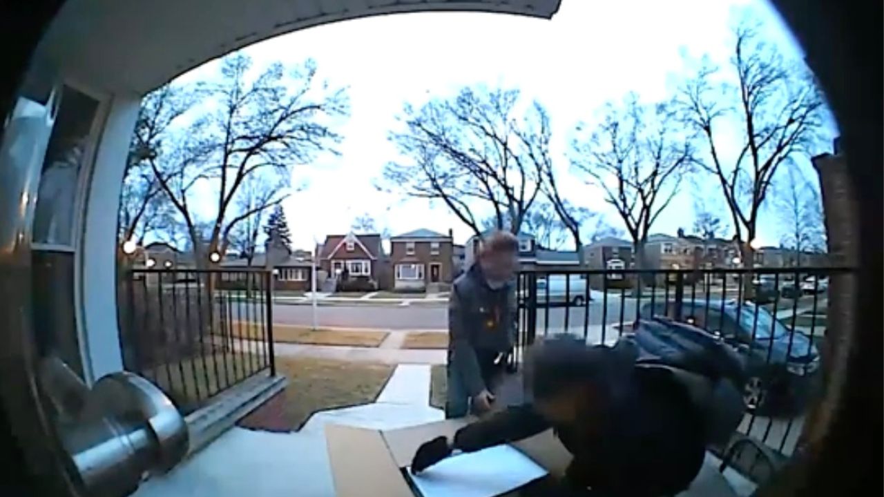 Image of an alleged porch pirate 