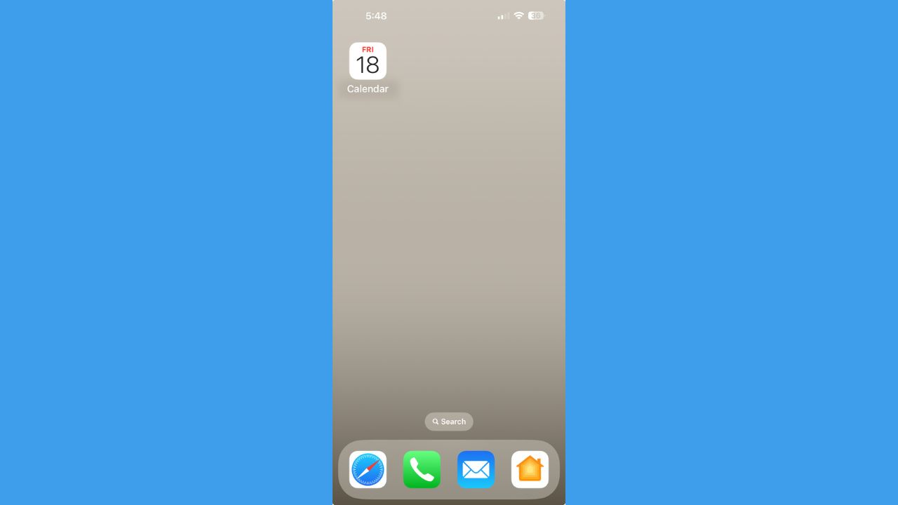 Calendar app in iOS 18 on iPhone 