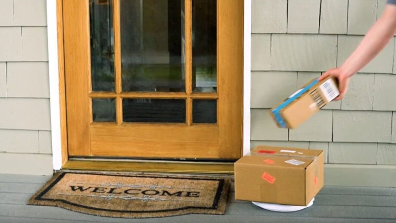 Neighbor receiving a package 