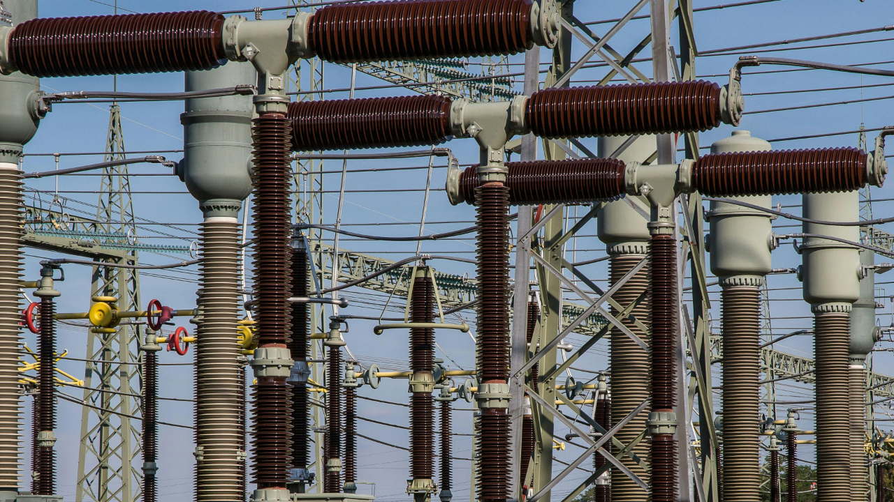 A stock photo of an electric grid.