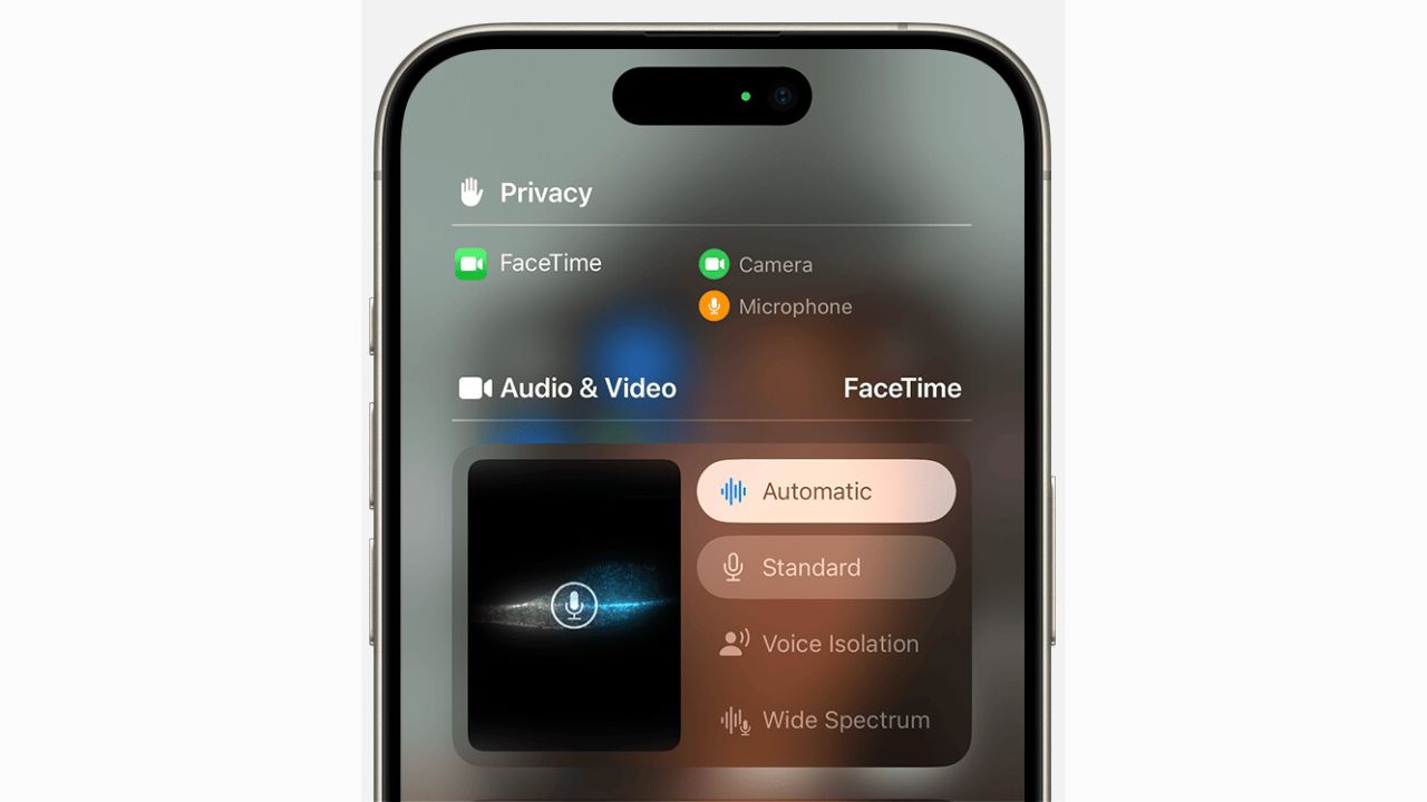 iPhone displaying Automatic Mic Mode