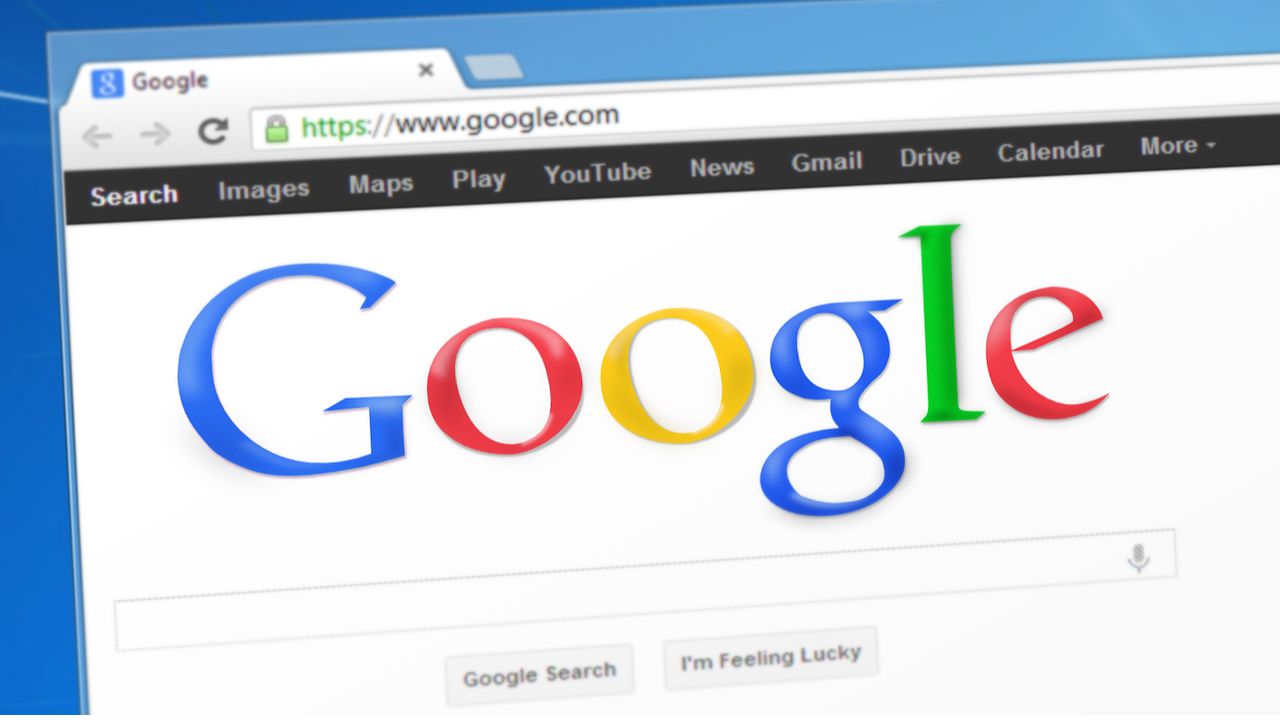 Google logo on a web page