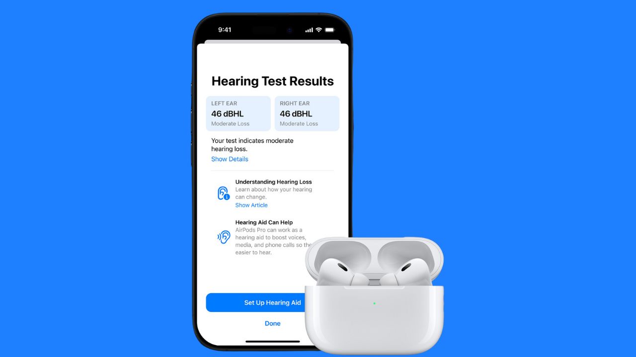 Hearing test results with AirPods Pro 2 