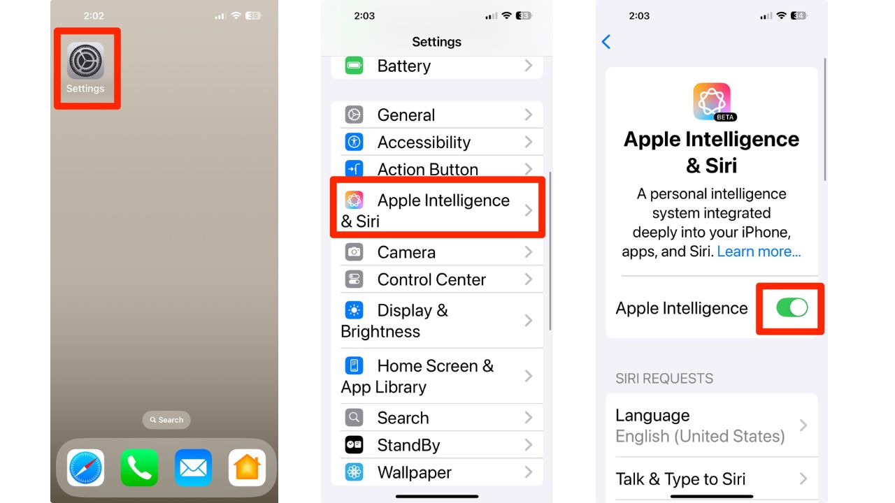 Steps to turn on Apple Intelligence on iPhone in iOS 18.1 