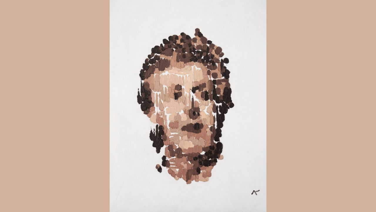 Paul McCartney art by Ai-Da humanoid robot artist 