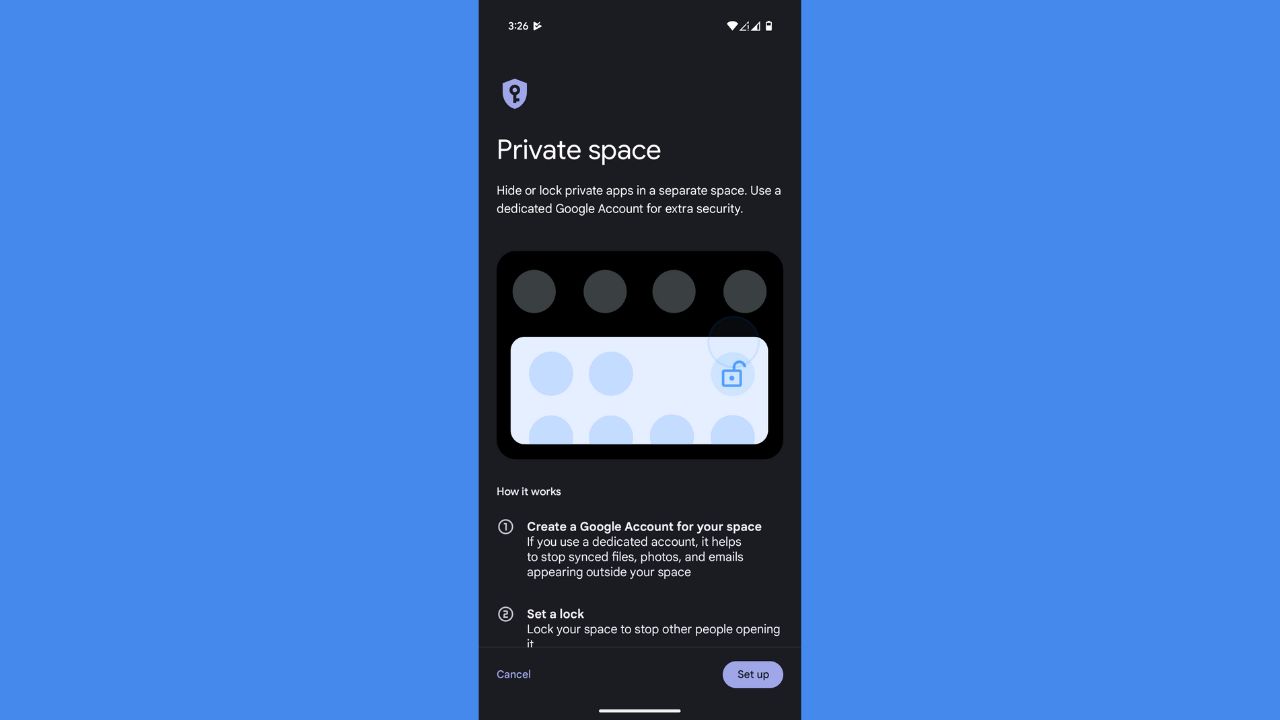 Private Space on Android 