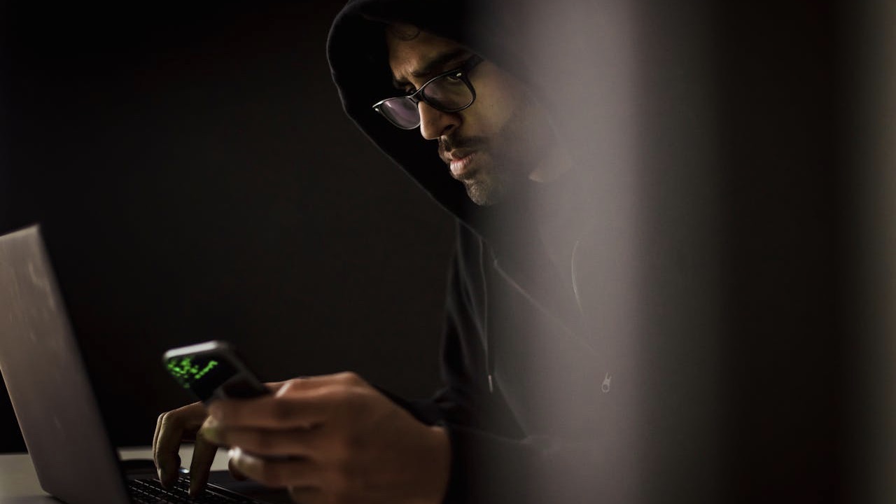 A person working on a computer