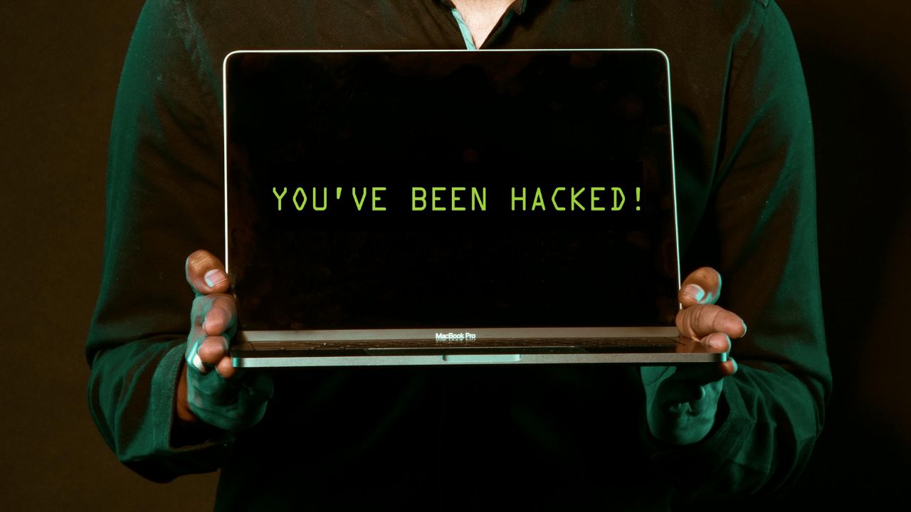 "You've been hacked" written on a laptop screen 