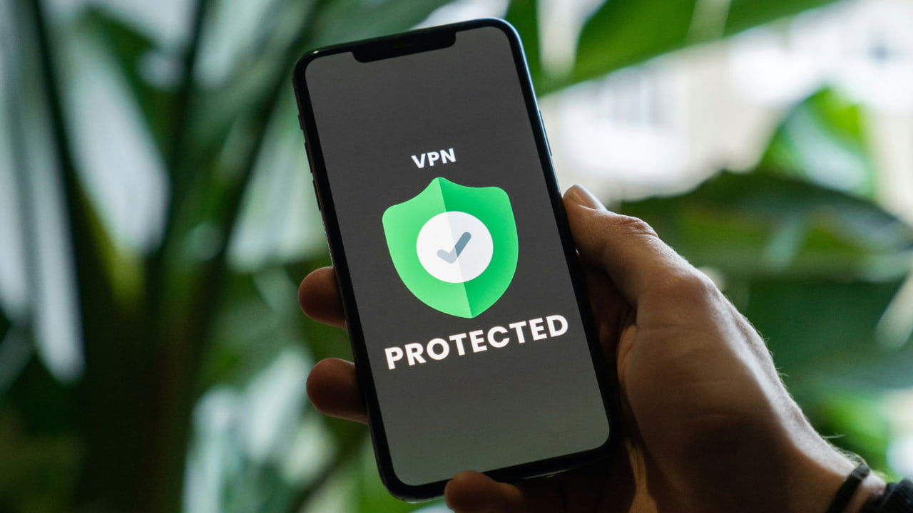 A person using VPN on a phone