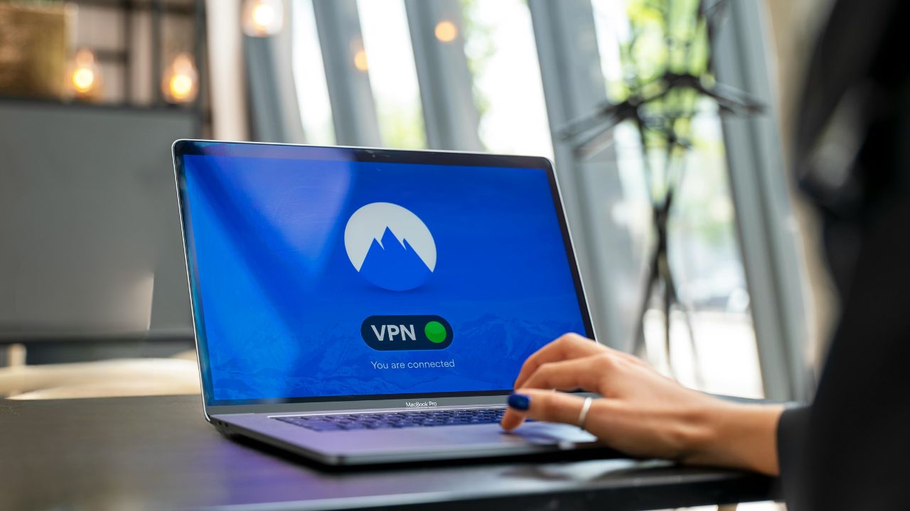 Image of a VPN running on a laptop