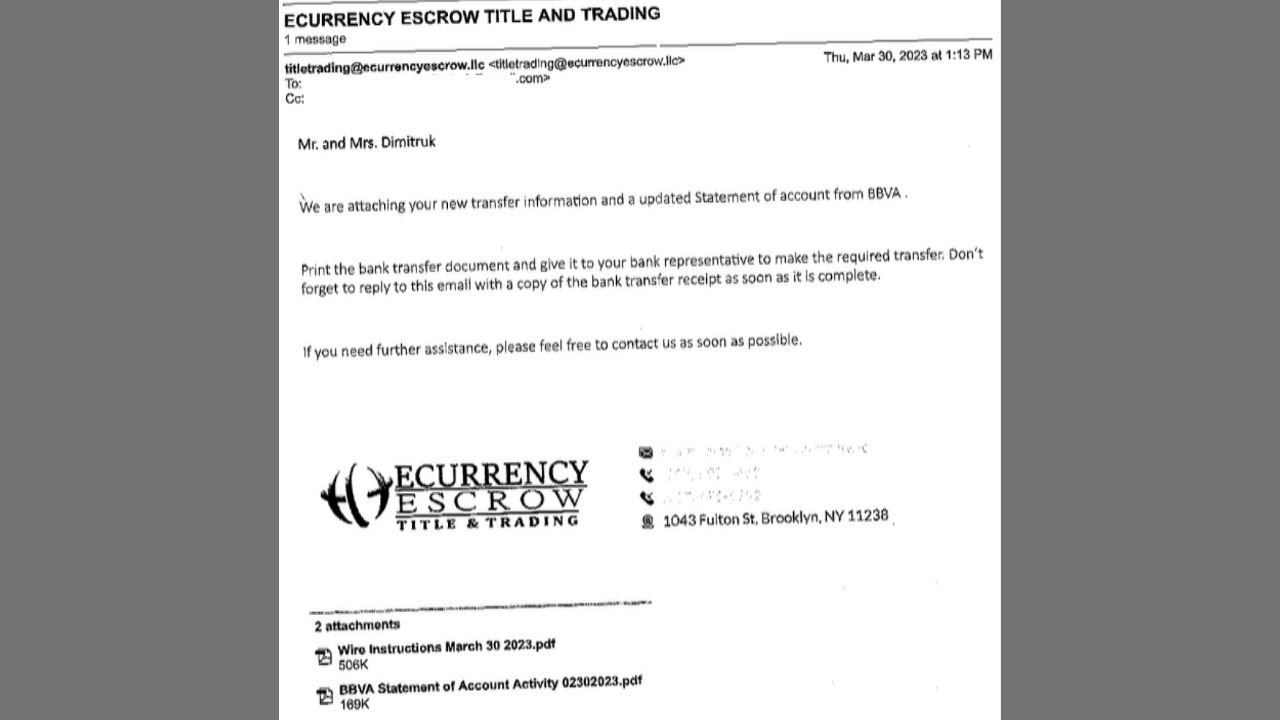 Image of timeshare scam document 