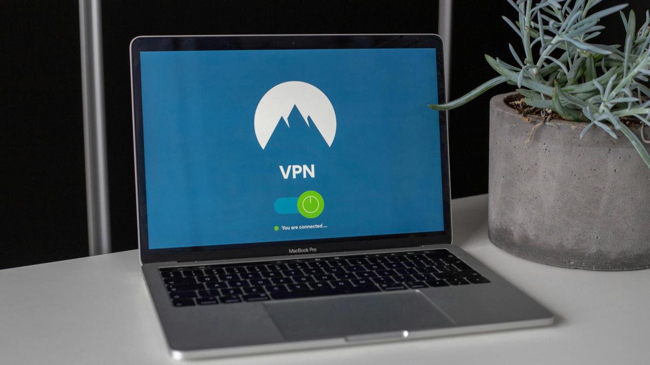 A stock photo showing a stock VPN running on a laptop.