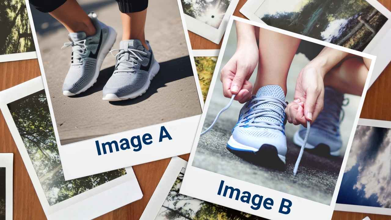 Can you tell the difference between the real running shoes and the AI generated ones?