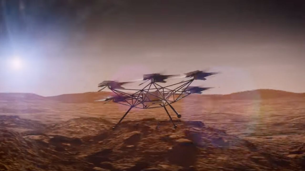 Image of NASA's Martian helicopter prototype 