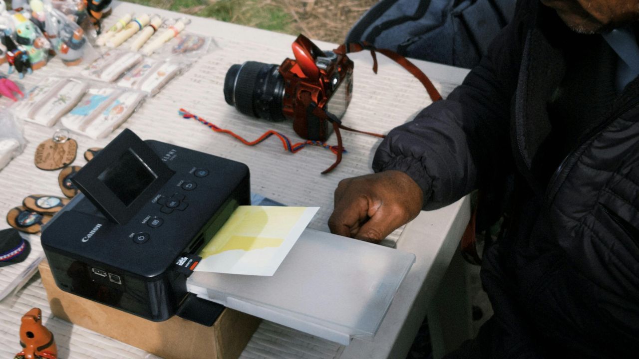 image of a portable printer 