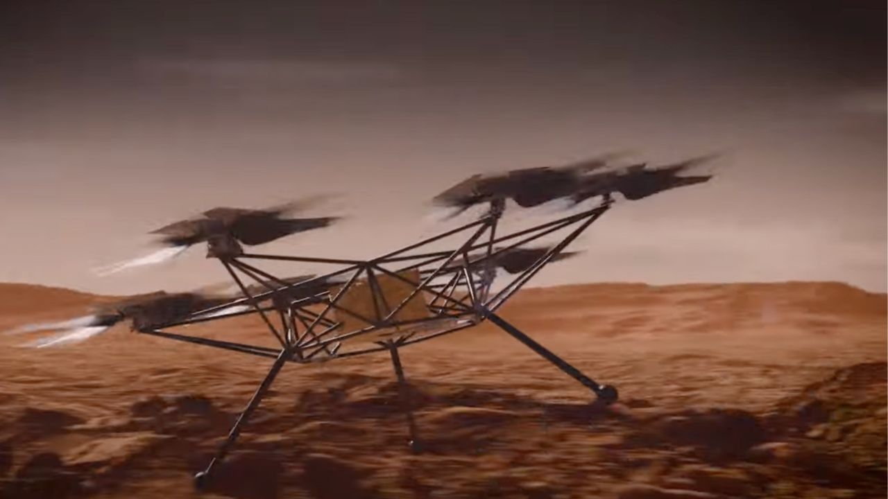 Image of NASA's Martian helicopter prototype 