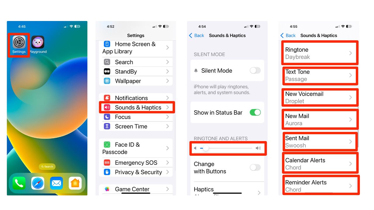 Steps to adjust sound preferences on iPhone 