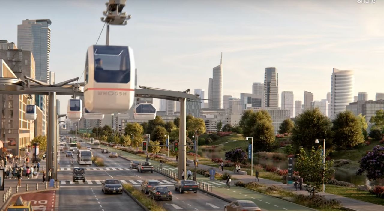 Whoosh, an innovative urban transit system set to debut in 2026