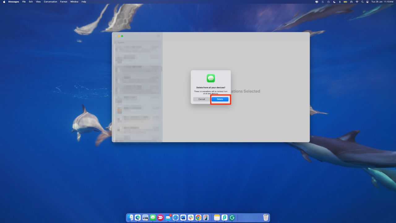 Steps to delete multiple messages on Mac