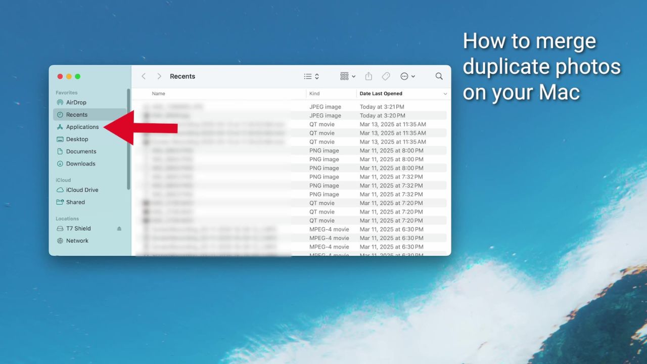 Steps to use the built-in Duplicates finder in the Photos App