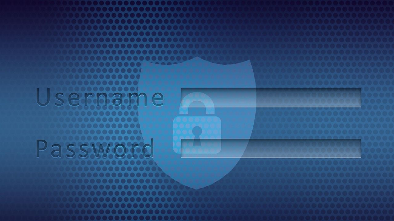Username and Password on a screen 
