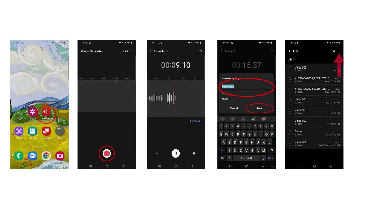 Recording the voicemail on Android from another device 
