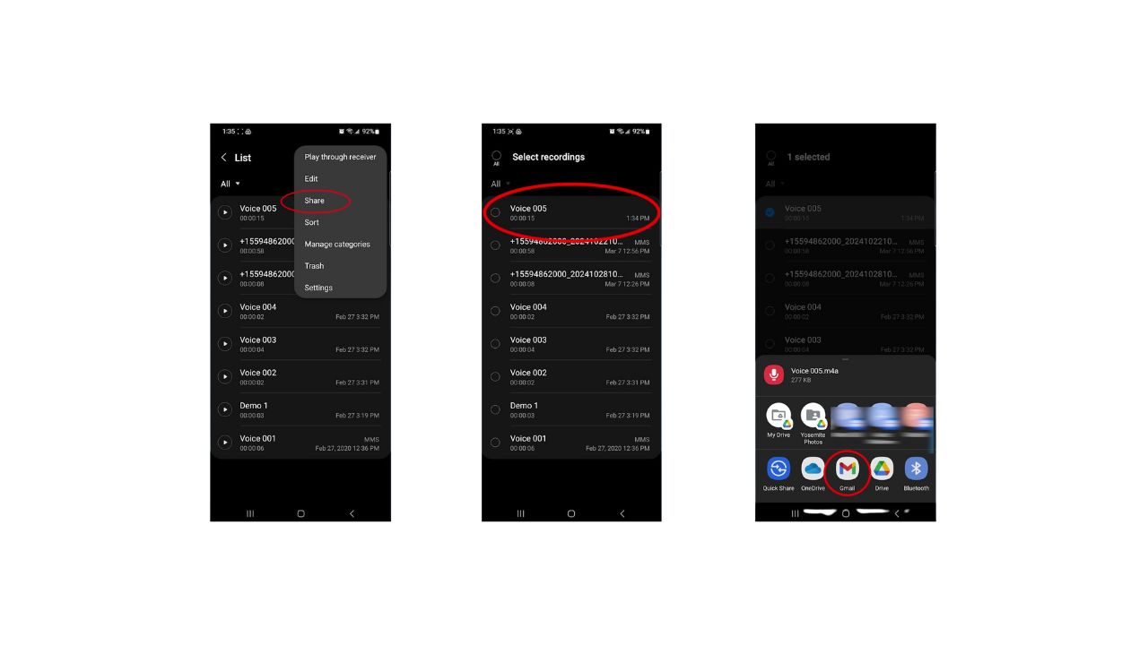 Steps to record voicemail on Android from another device 