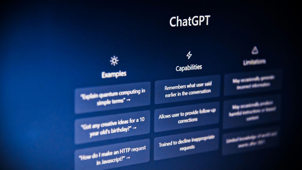 ChatGPT page on computer screen