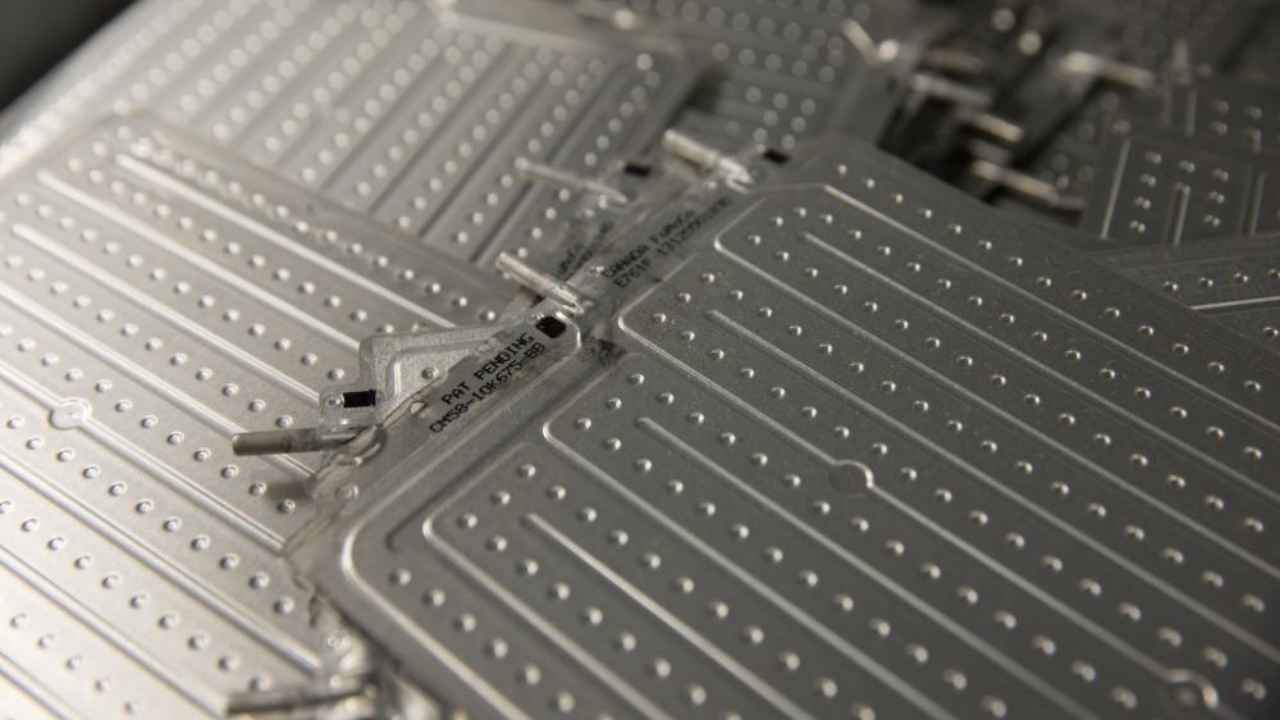 The image shows a component related to lithium-ion battery recycling technology