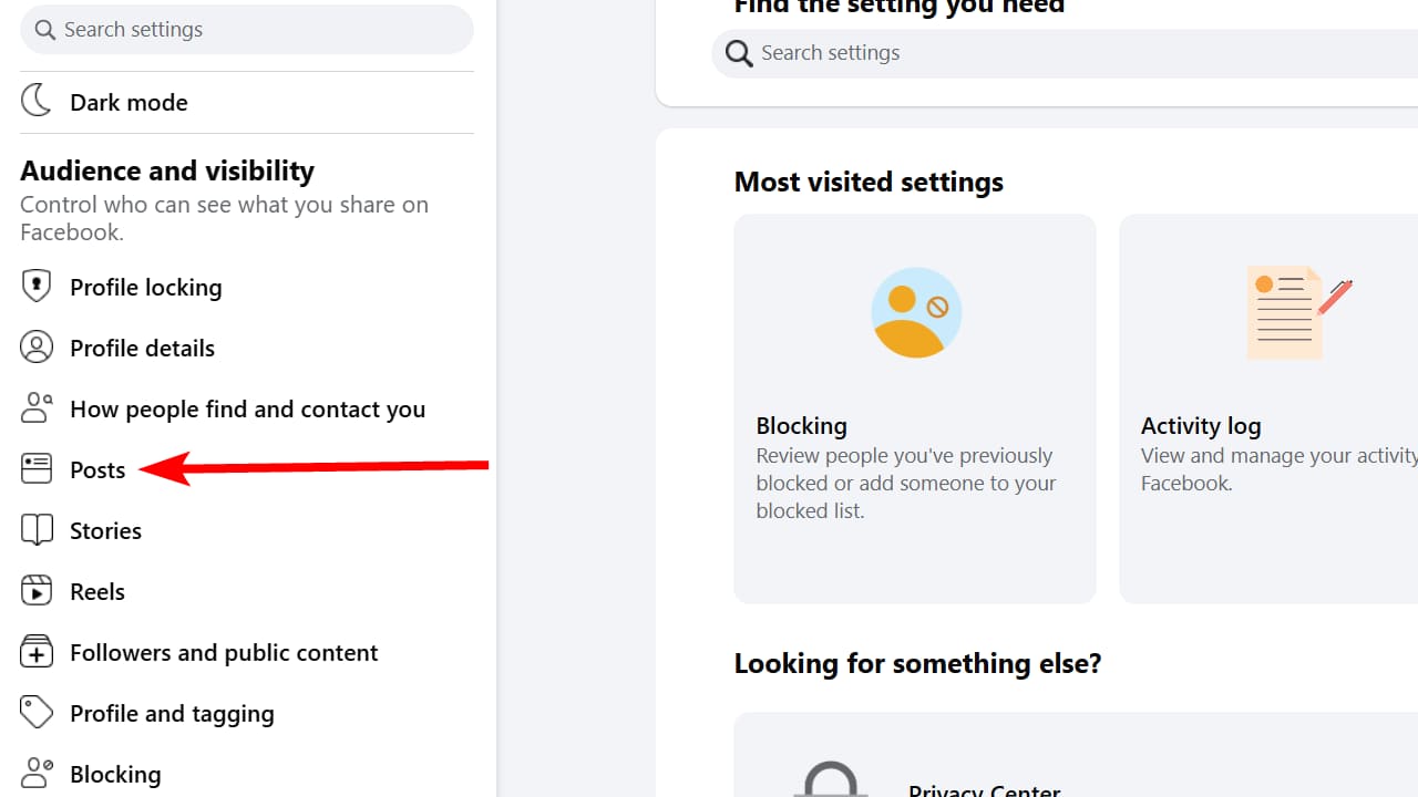 Click “Post” in the “Audience and visibility” section