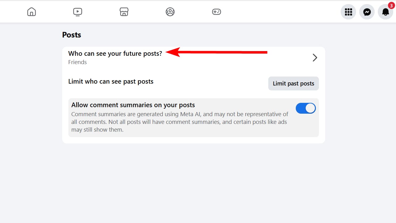 Click “Who can see your future posts?”