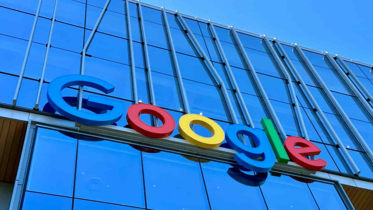 Google logo on a building