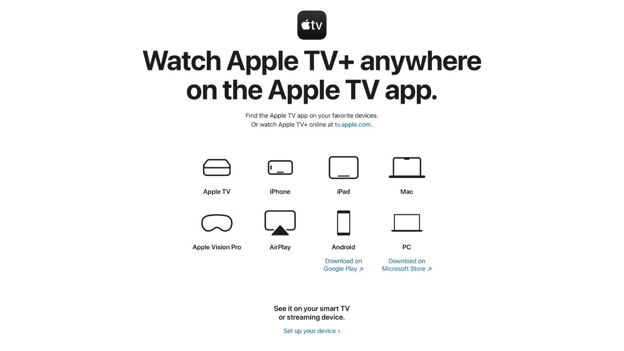 Apple TV + on various devices