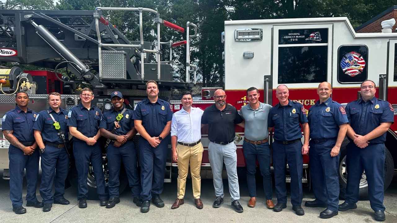 Cresilon CEO and co-founder Joe Landolina and his team with Cobb County Fire & Emergency Services